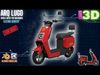Electric scooter 3D model_1