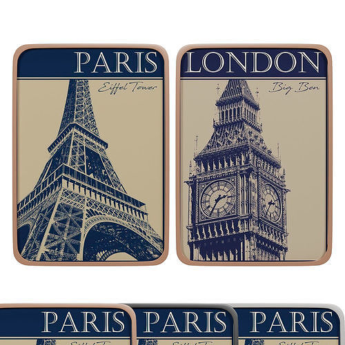 Picture Frames Set 3D model