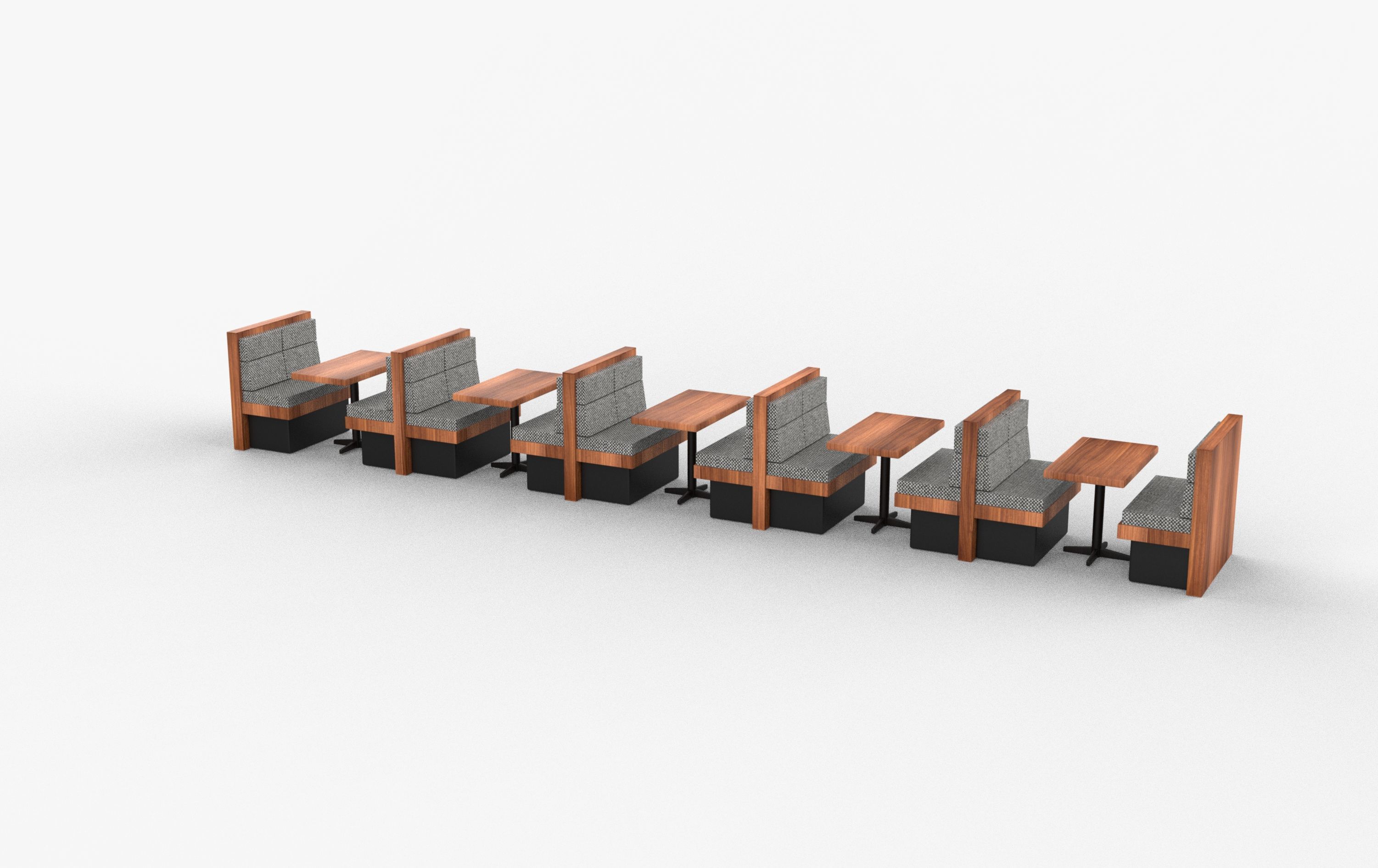 Restaurant sofa 3D model_4