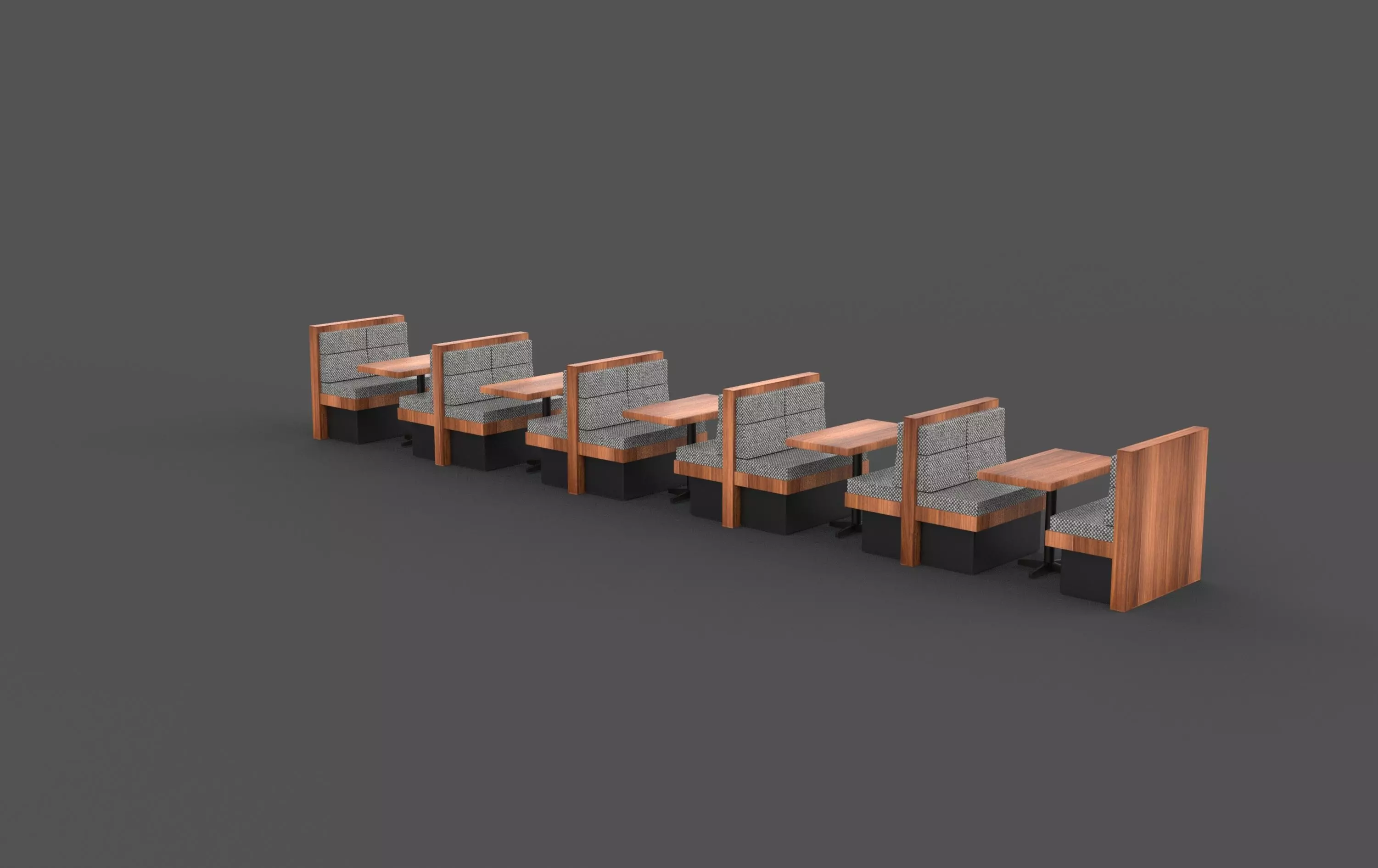 Restaurant sofa 3D model_0