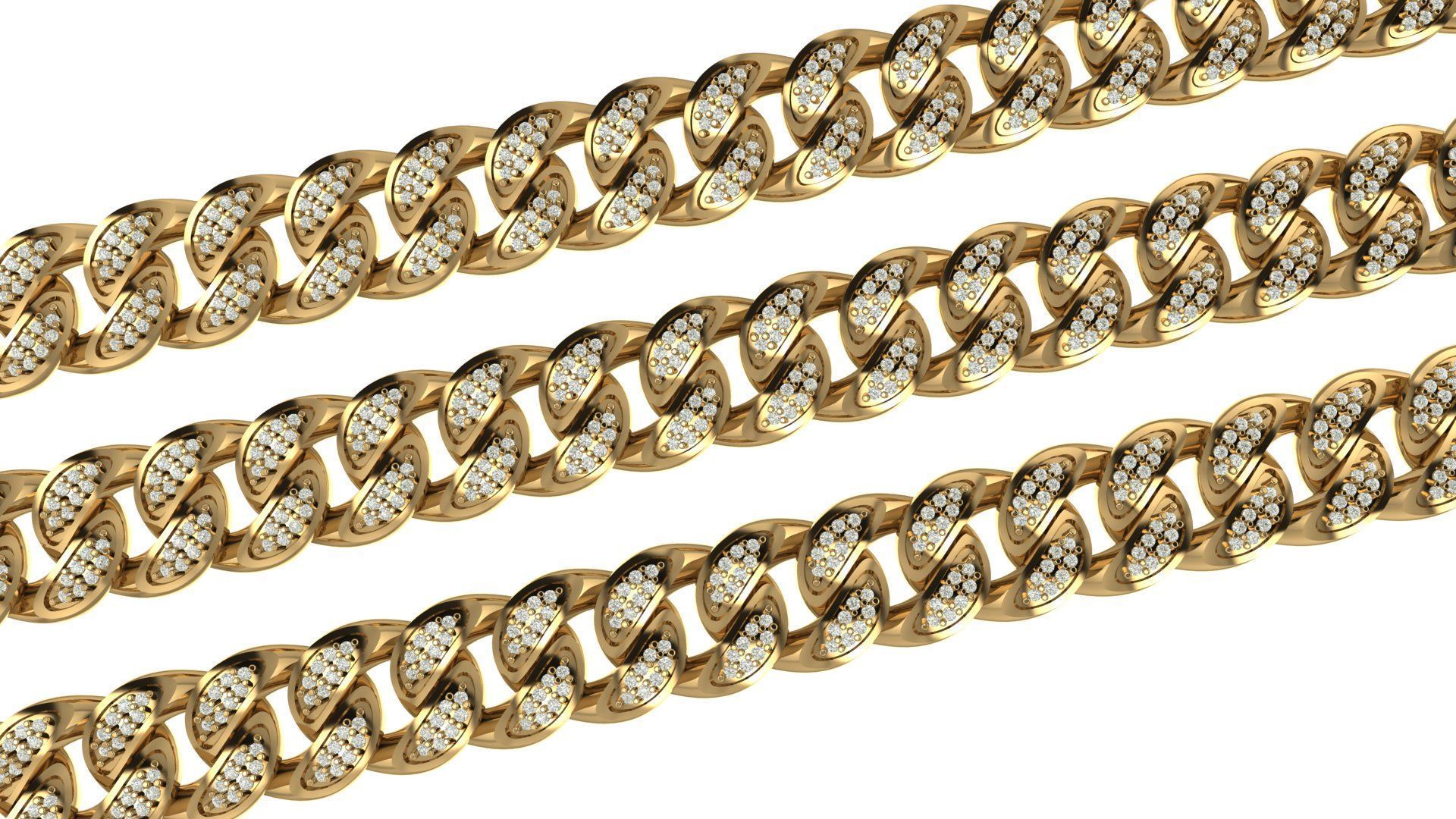 Cuban Bracelet 3D print model_4