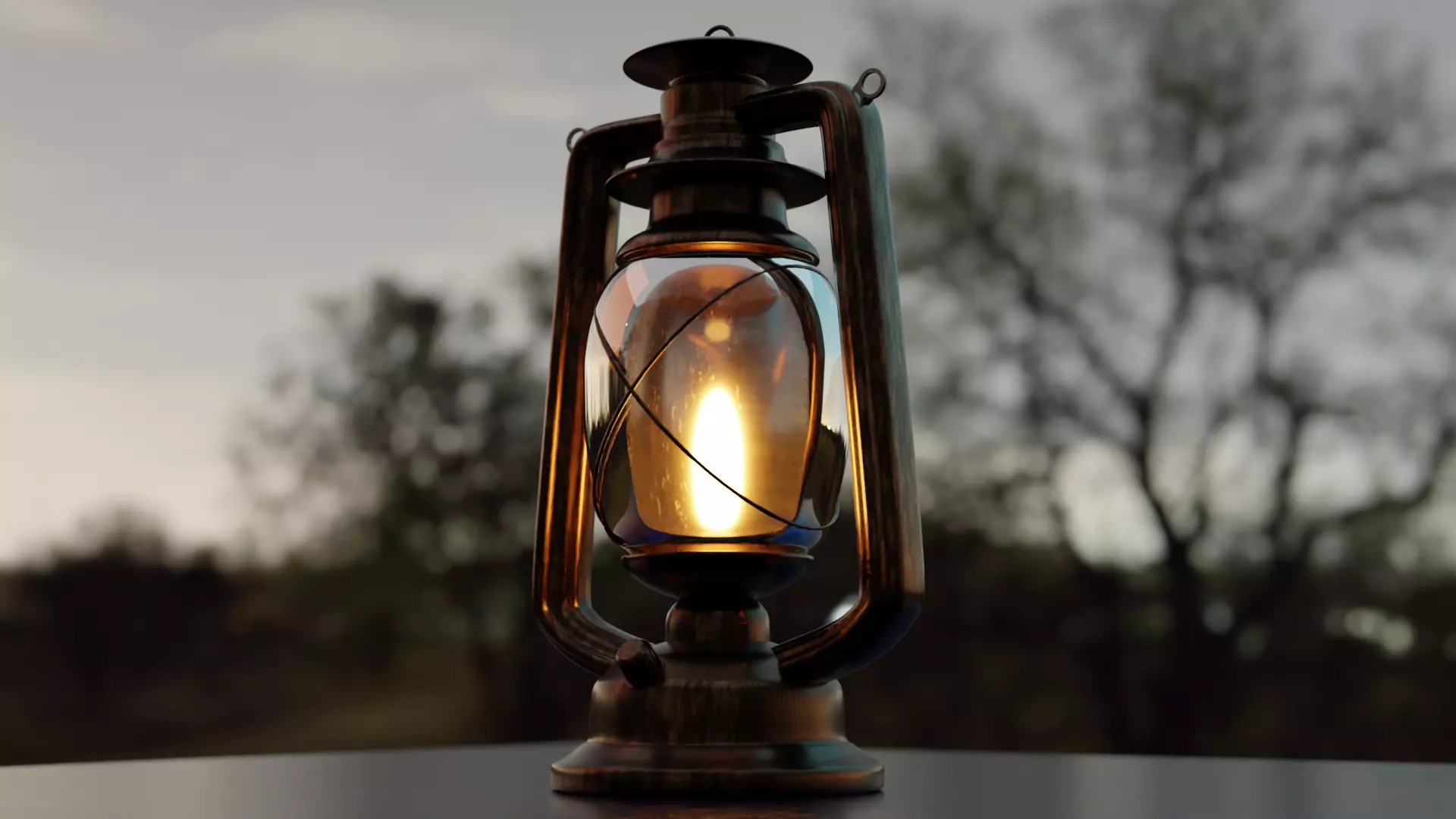 night lantern Free low-poly 3D model