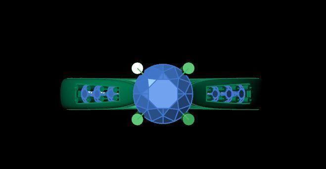 solitair ring for daimonds 3D print model_13