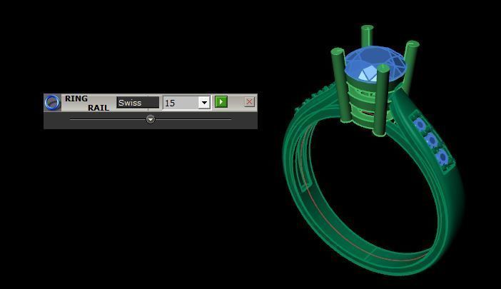 solitair ring for daimonds 3D print model_18