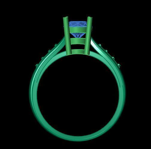 solitair ring for daimonds 3D print model_14