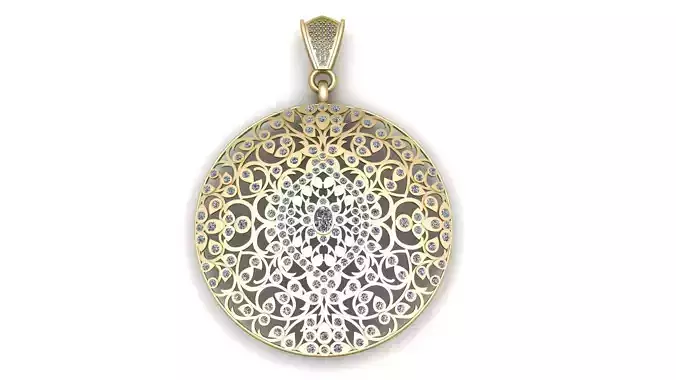 ZIRCON FILIGREE PENDANT 3D PRINTABLE MODEL