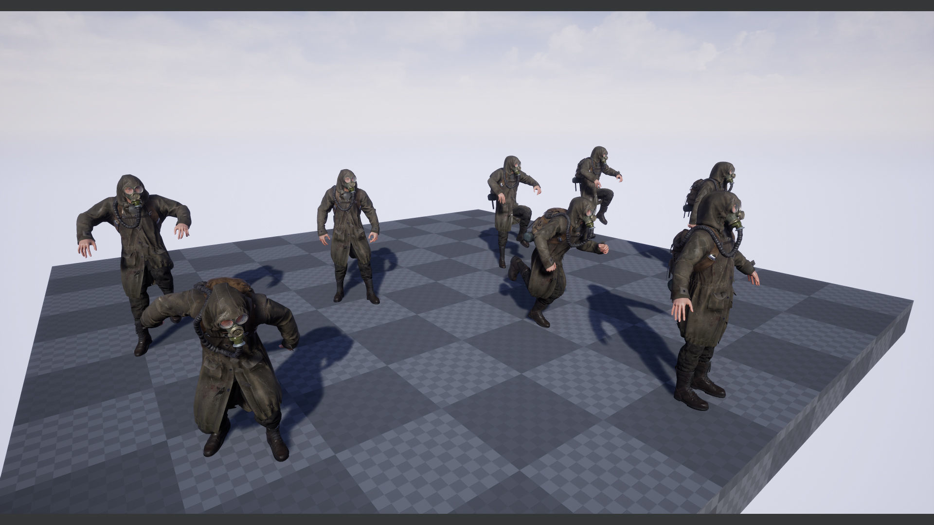 Post apocalyptic survivor 2 Game ready low poly character Low-poly 3D model_15