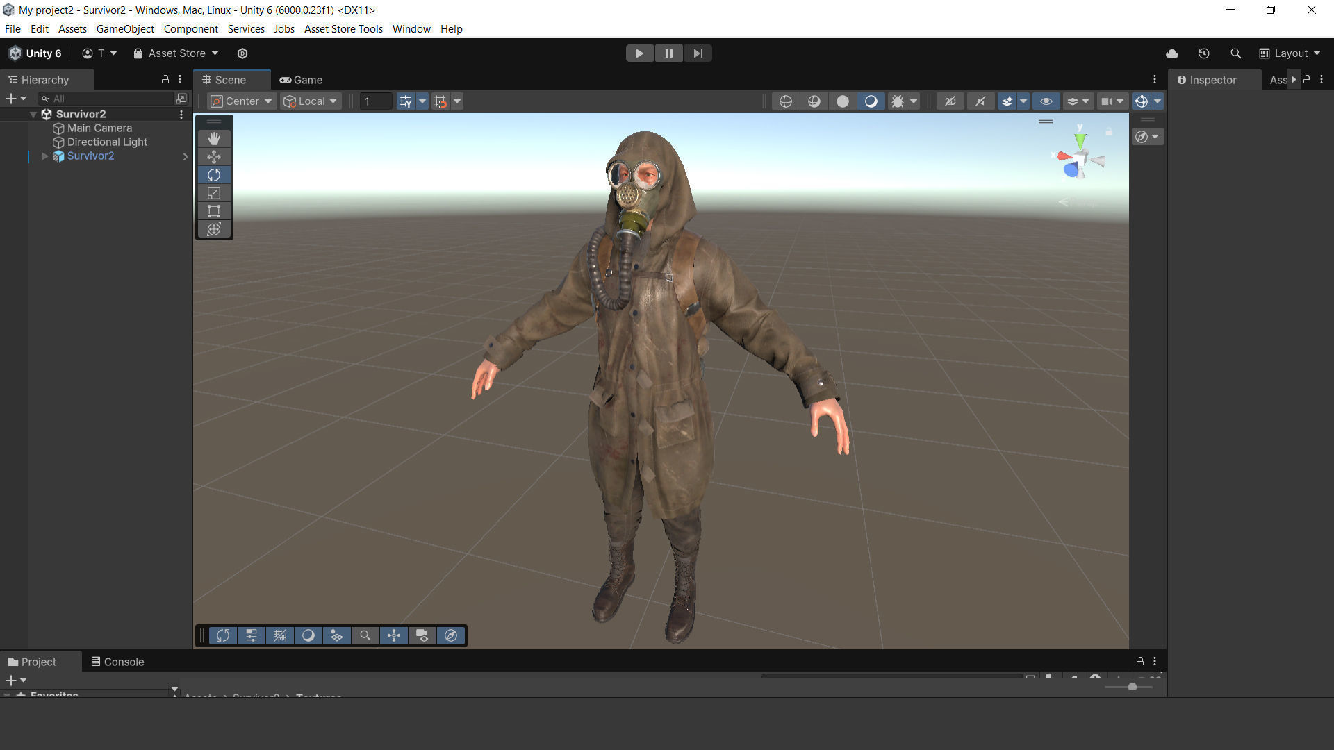 Post apocalyptic survivor 2 Game ready low poly character Low-poly 3D model_20