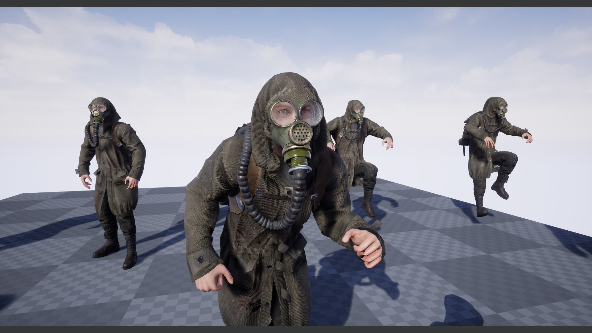 Post apocalyptic survivor 2 Game ready low poly character Low-poly 3D model_13