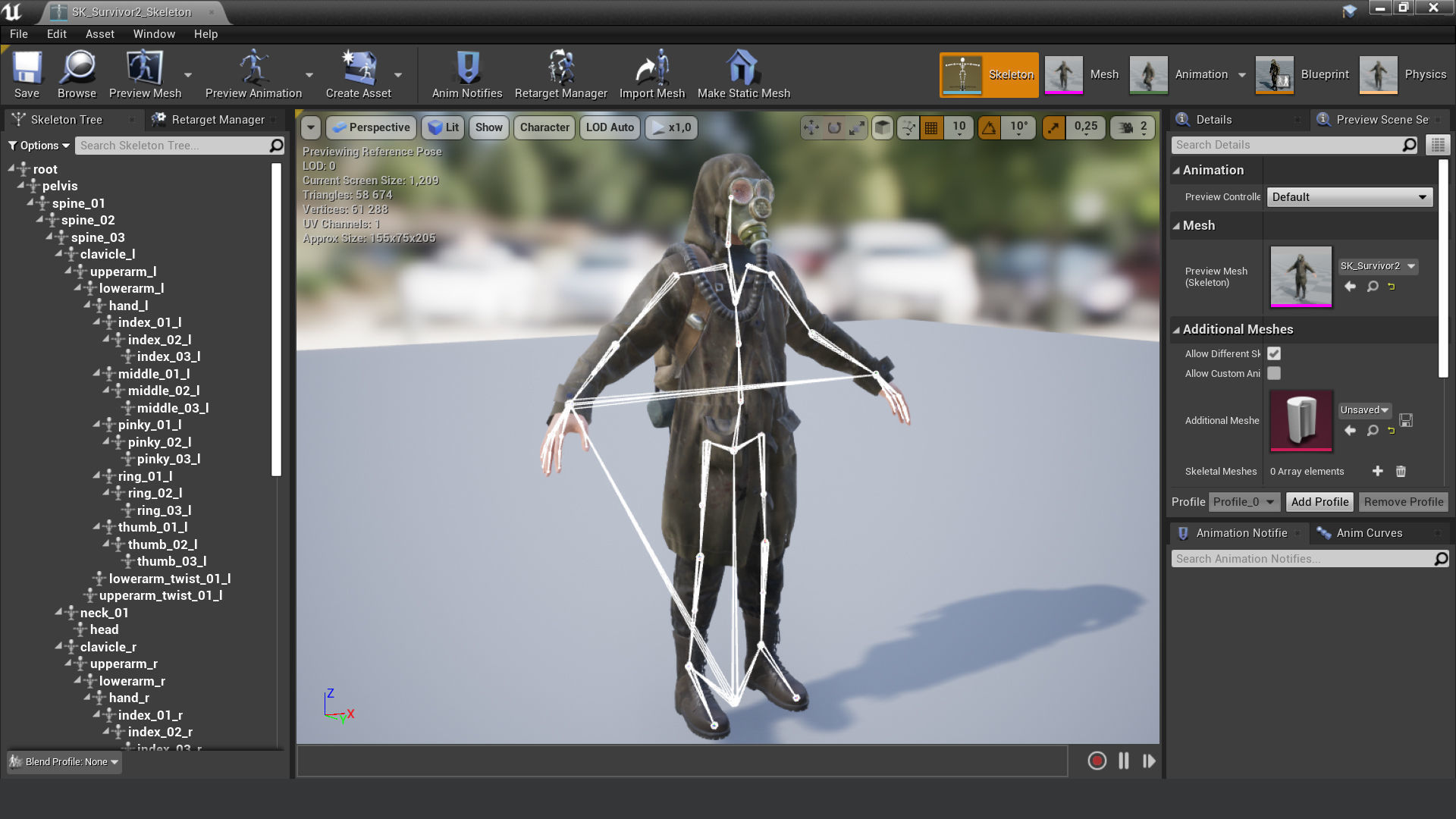 Post apocalyptic survivor 2 Game ready low poly character Low-poly 3D model_11