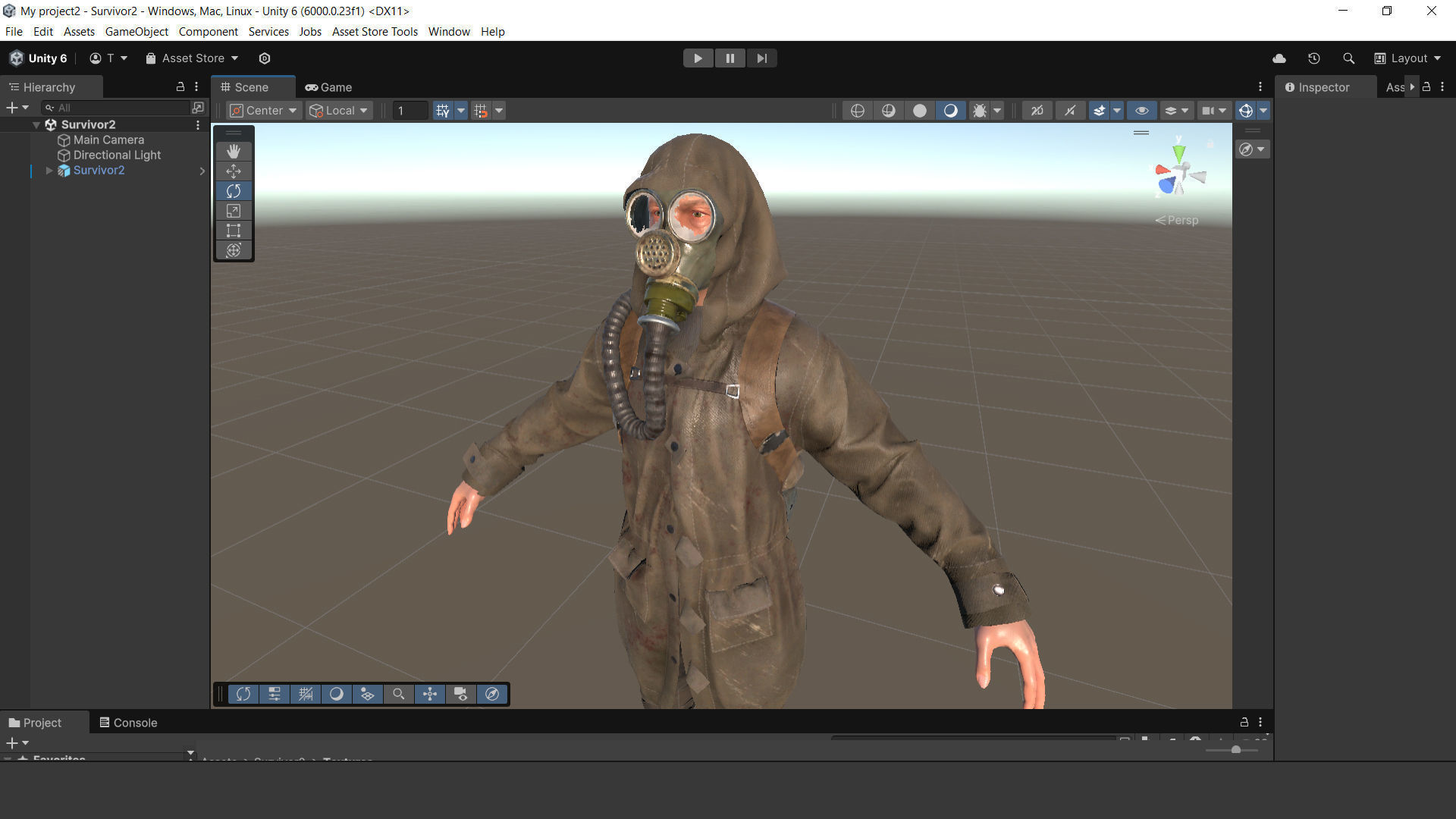 Post apocalyptic survivor 2 Game ready low poly character Low-poly 3D model_23