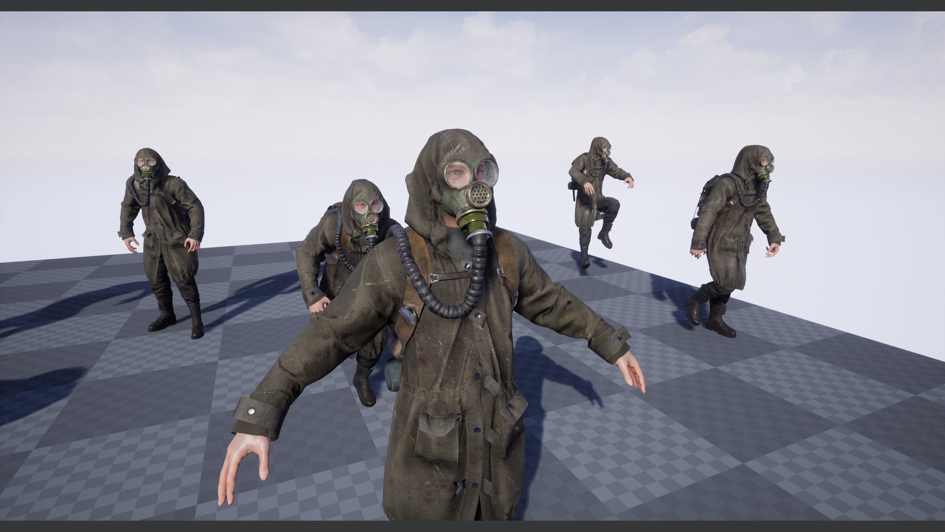 Post apocalyptic survivor 2 Game ready low poly character Low-poly 3D model_12