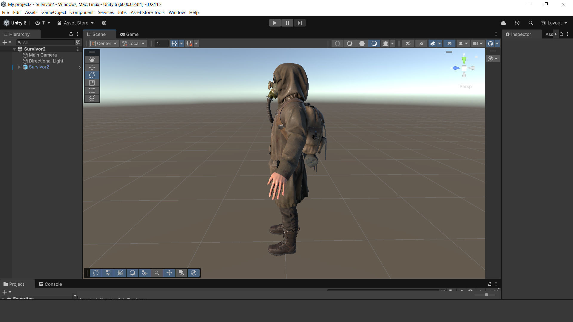 Post apocalyptic survivor 2 Game ready low poly character Low-poly 3D model_22