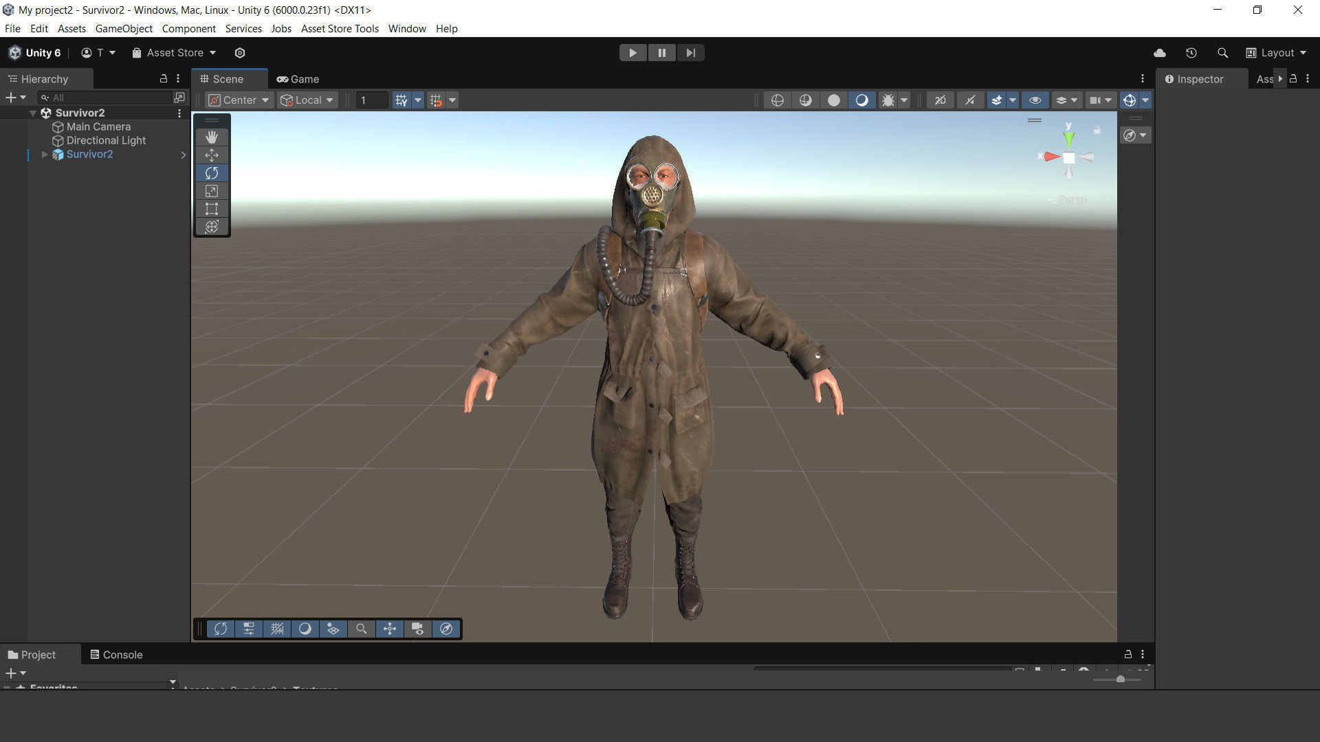 Post apocalyptic survivor 2 Game ready low poly character Low-poly 3D model_21
