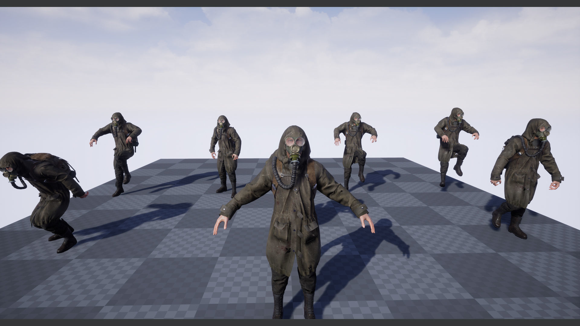 Post apocalyptic survivor 2 Game ready low poly character Low-poly 3D model_19