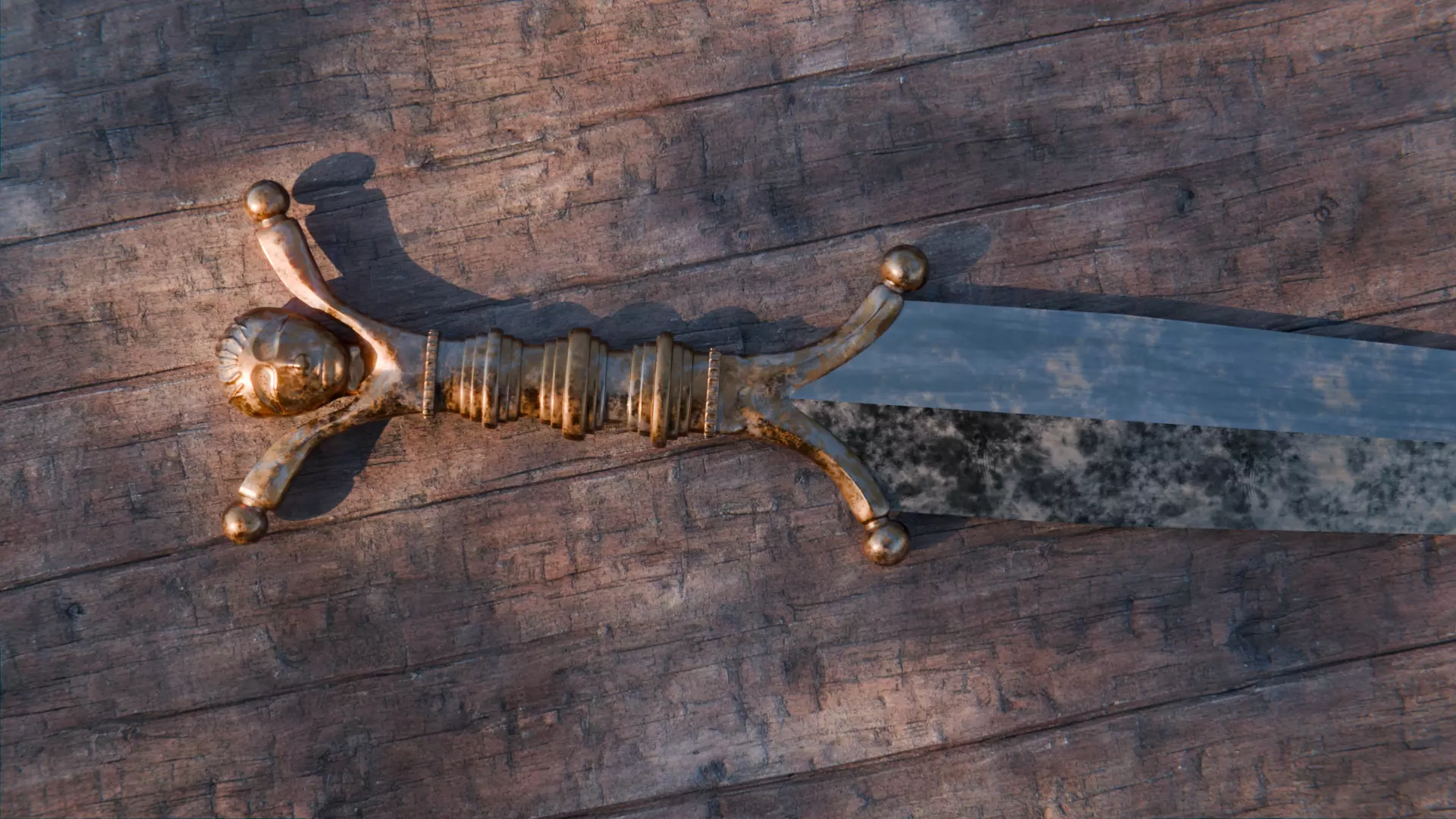 Statuette sword Free low-poly 3D model