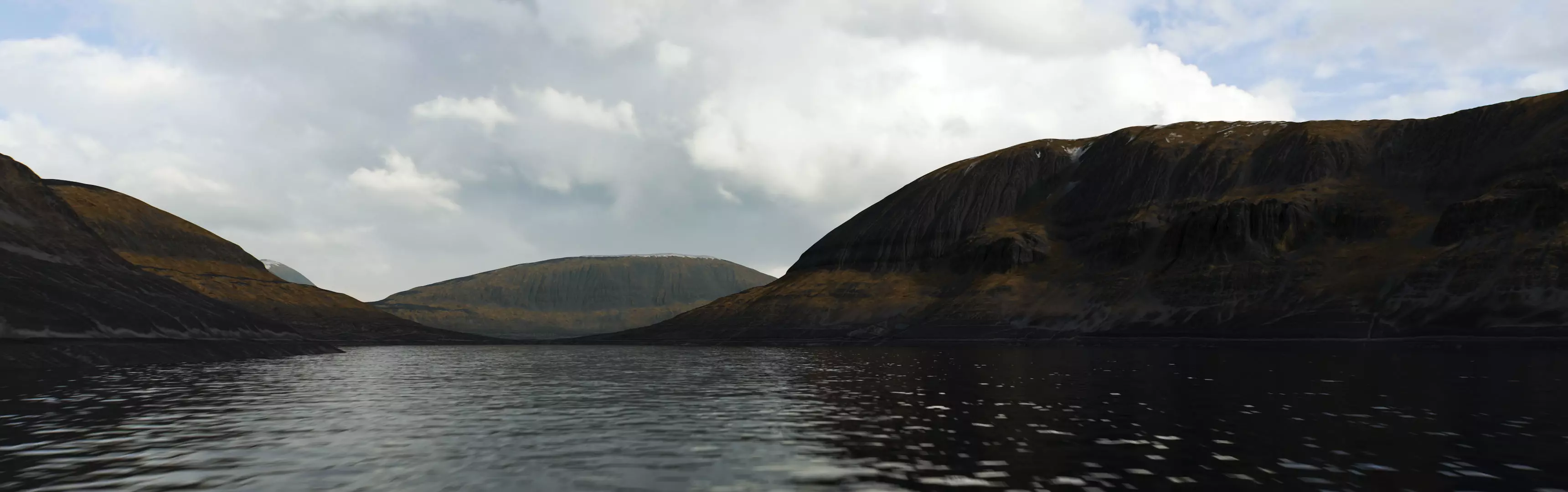 Landcape Icelandic Peaks Low-poly 3D model