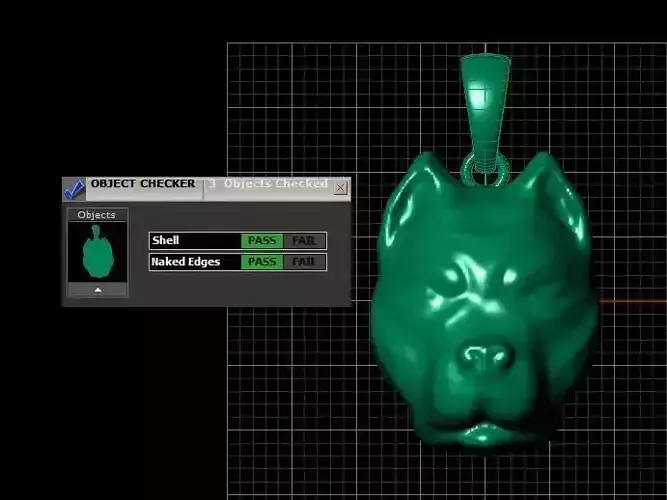 Dog pendant 3D print model