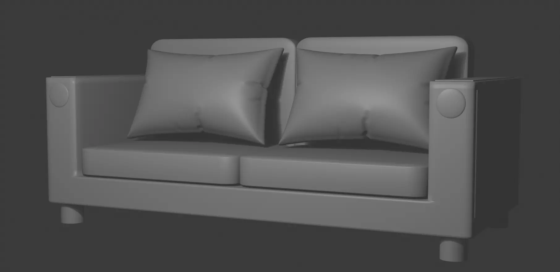 Modern Sofa 3D Model Free low-poly 3D model_0