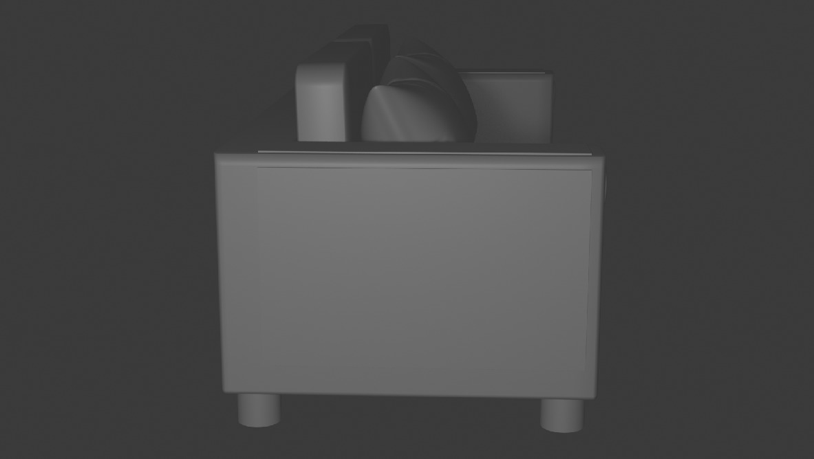 Modern Sofa 3D Model Free low-poly 3D model_2