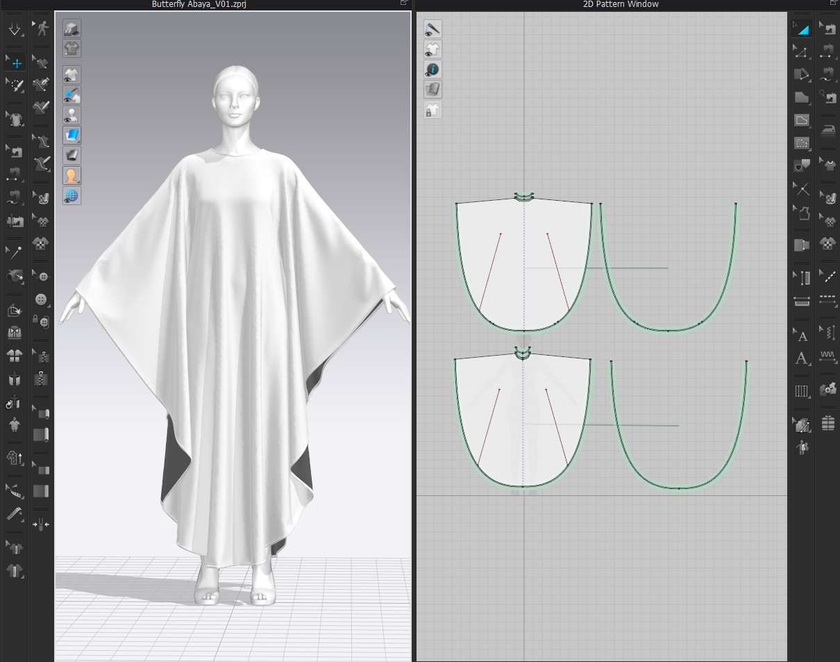 Butterfly Abaya Walk Cycle 3D model_14