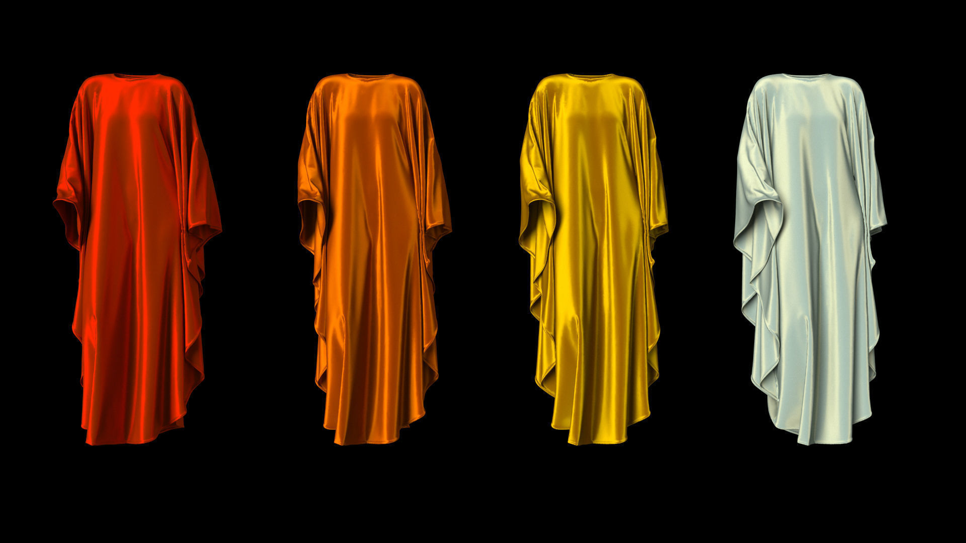 Butterfly Abaya Walk Cycle 3D model_11