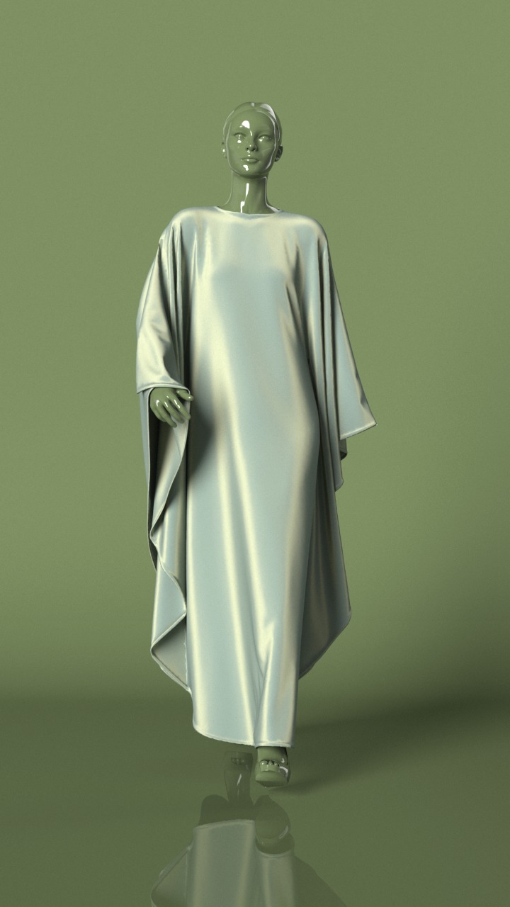 Butterfly Abaya Walk Cycle 3D model_7