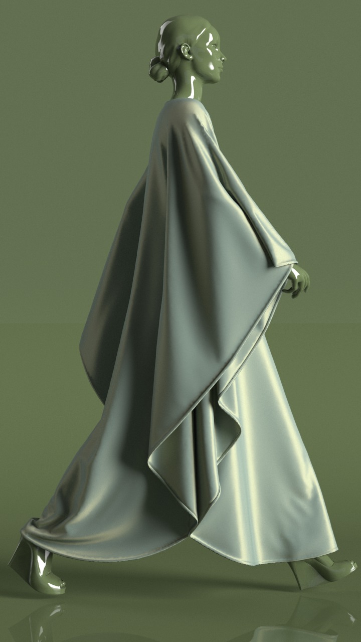 Butterfly Abaya Walk Cycle 3D model_6