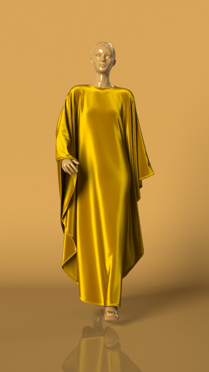 Butterfly Abaya Walk Cycle 3D model_9