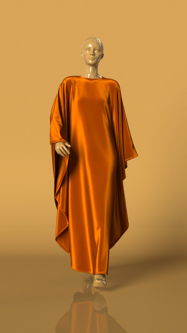 Butterfly Abaya Walk Cycle 3D model_4