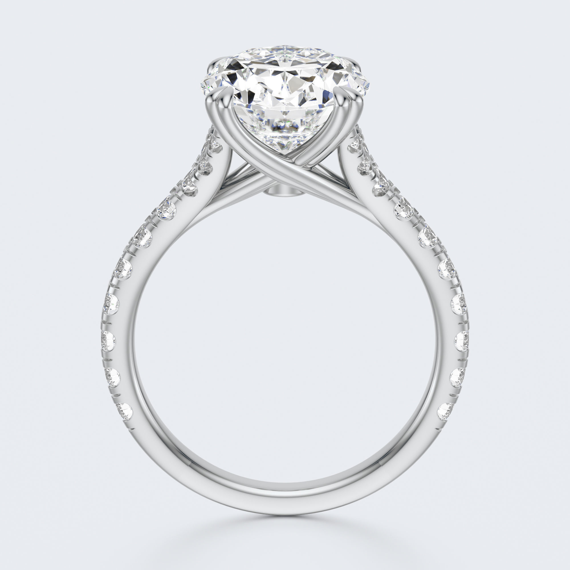 Oval cut engagement ring 3D print model_12