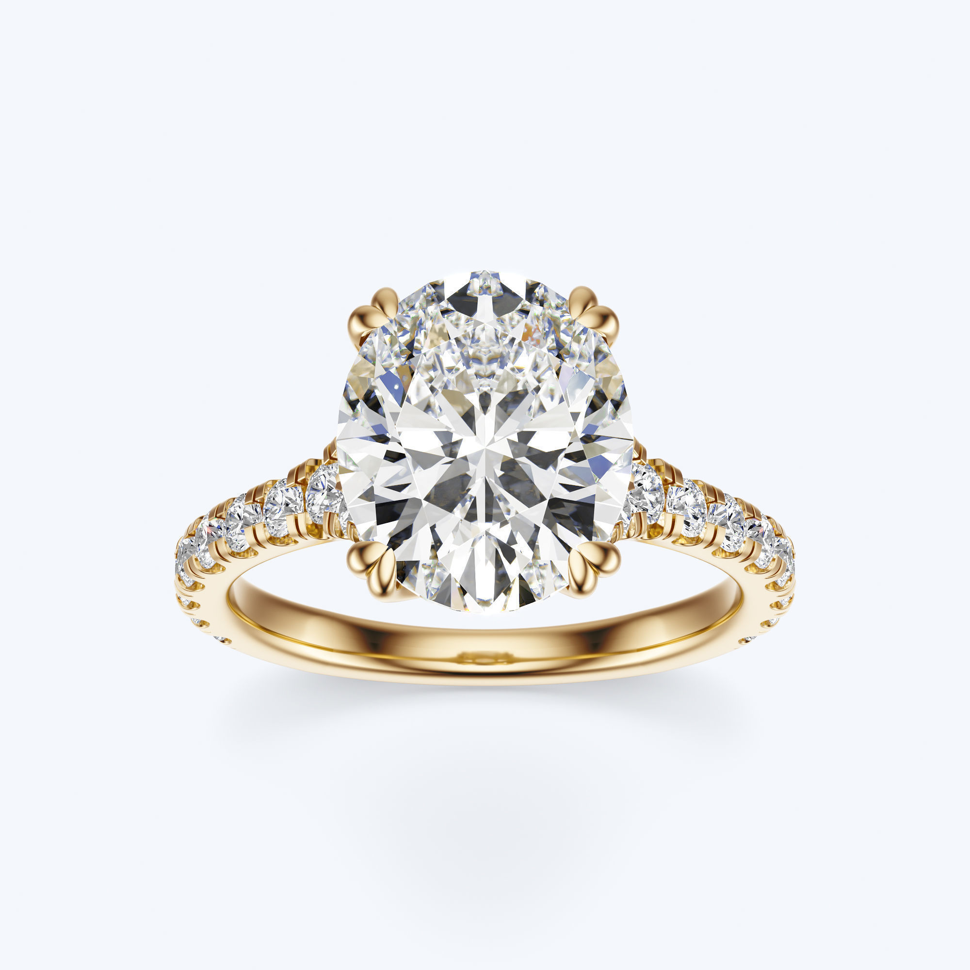 Oval cut engagement ring 3D print model_20