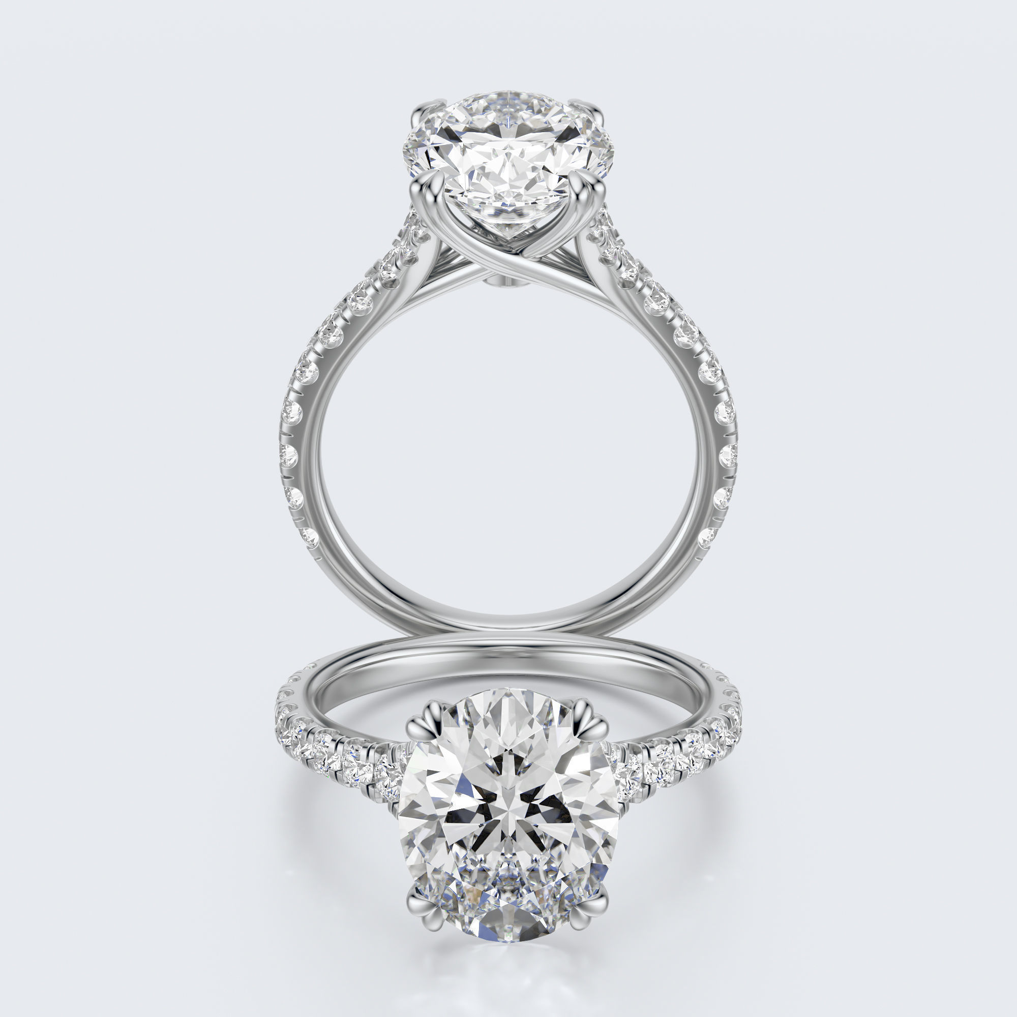 Oval cut engagement ring 3D print model_15