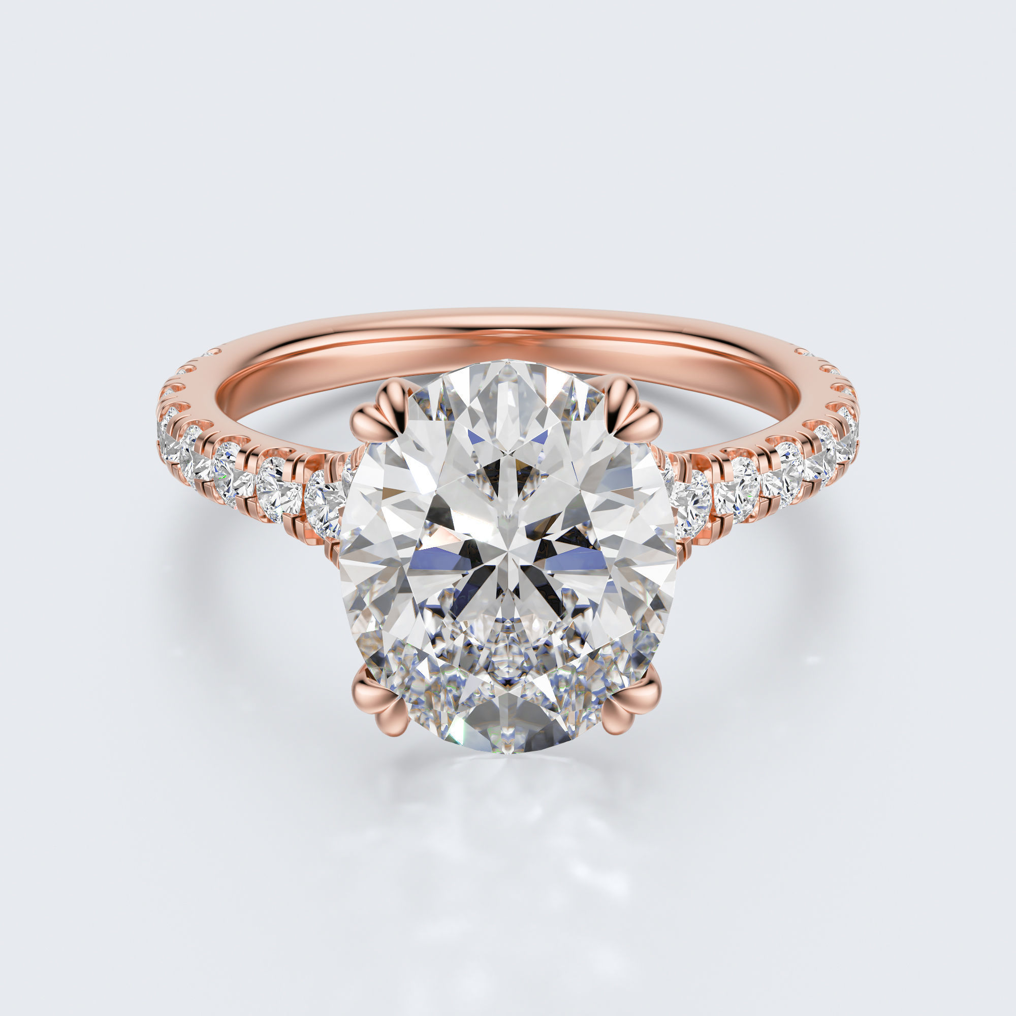 Oval cut engagement ring 3D print model_10