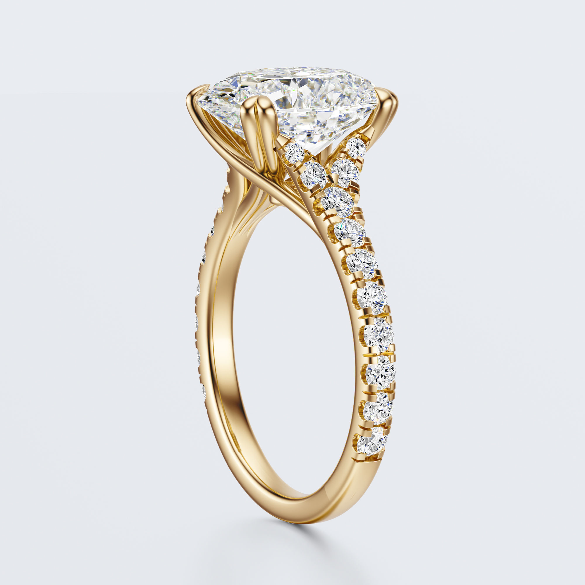 Oval cut engagement ring 3D print model_19