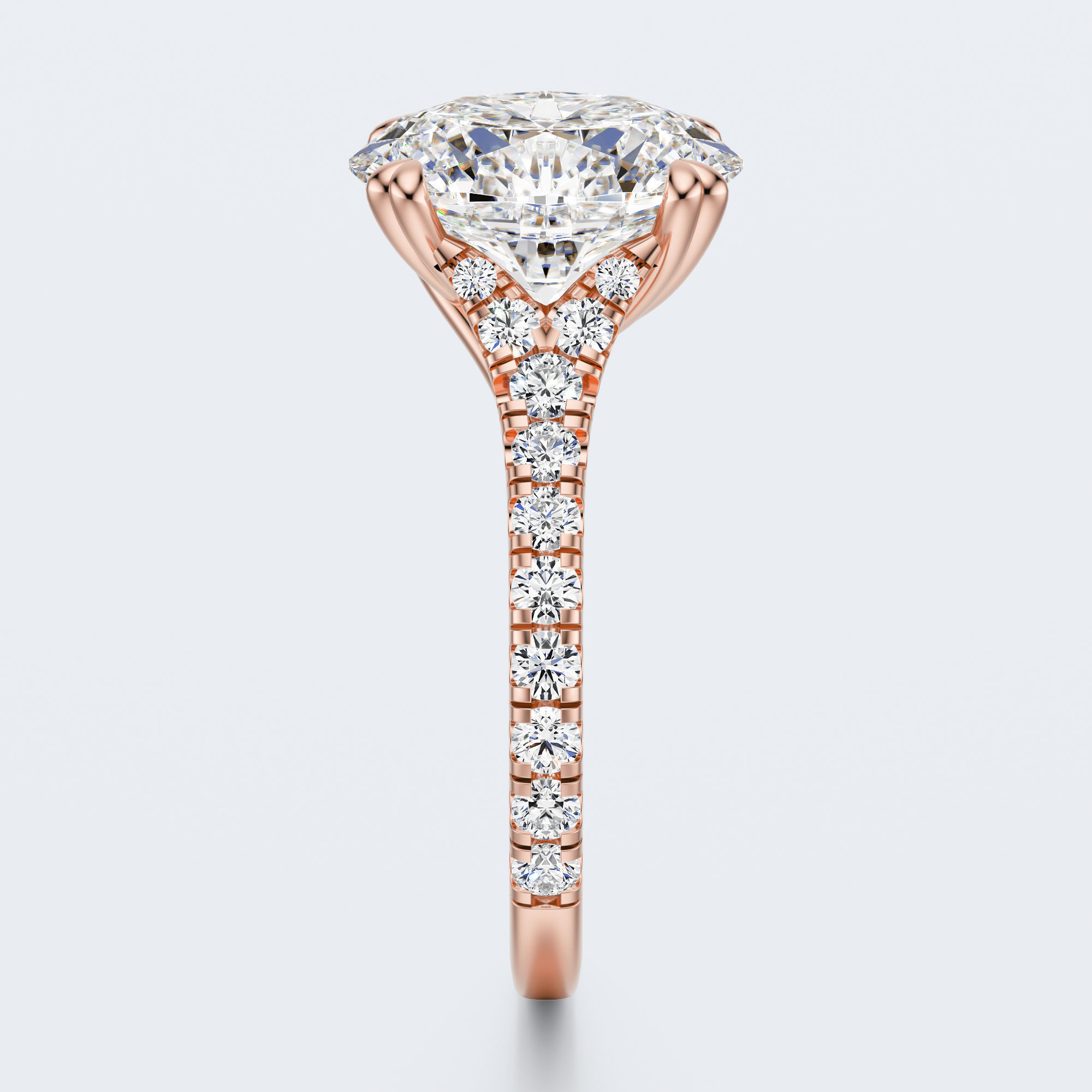 Oval cut engagement ring 3D print model_8