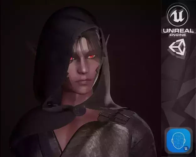 Rogue Azarain Low-poly 3D model