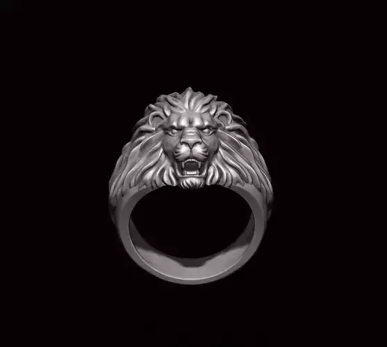 Humble lion ring 3D print model