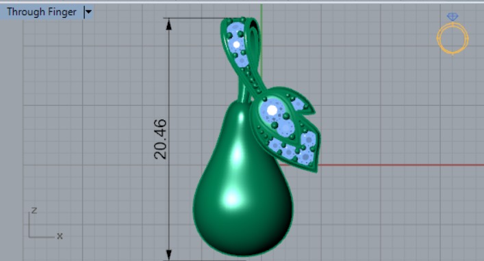 pear jewellery pendant jp0166 3D print model_7
