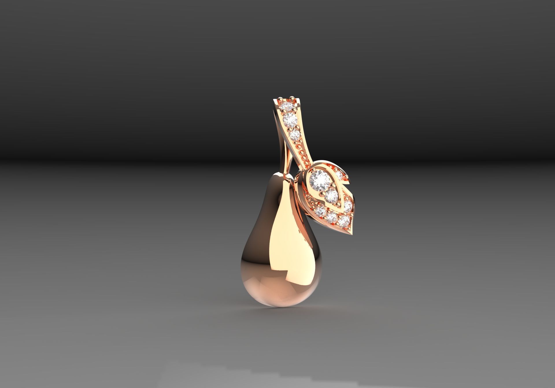 pear jewellery pendant jp0166 3D print model_12