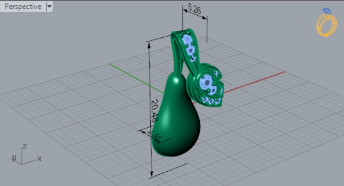 pear jewellery pendant jp0166 3D print model_5