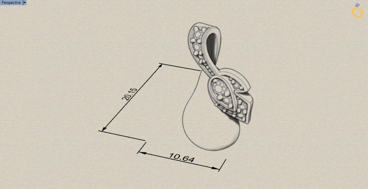 pear jewellery pendant jp0166 3D print model_13