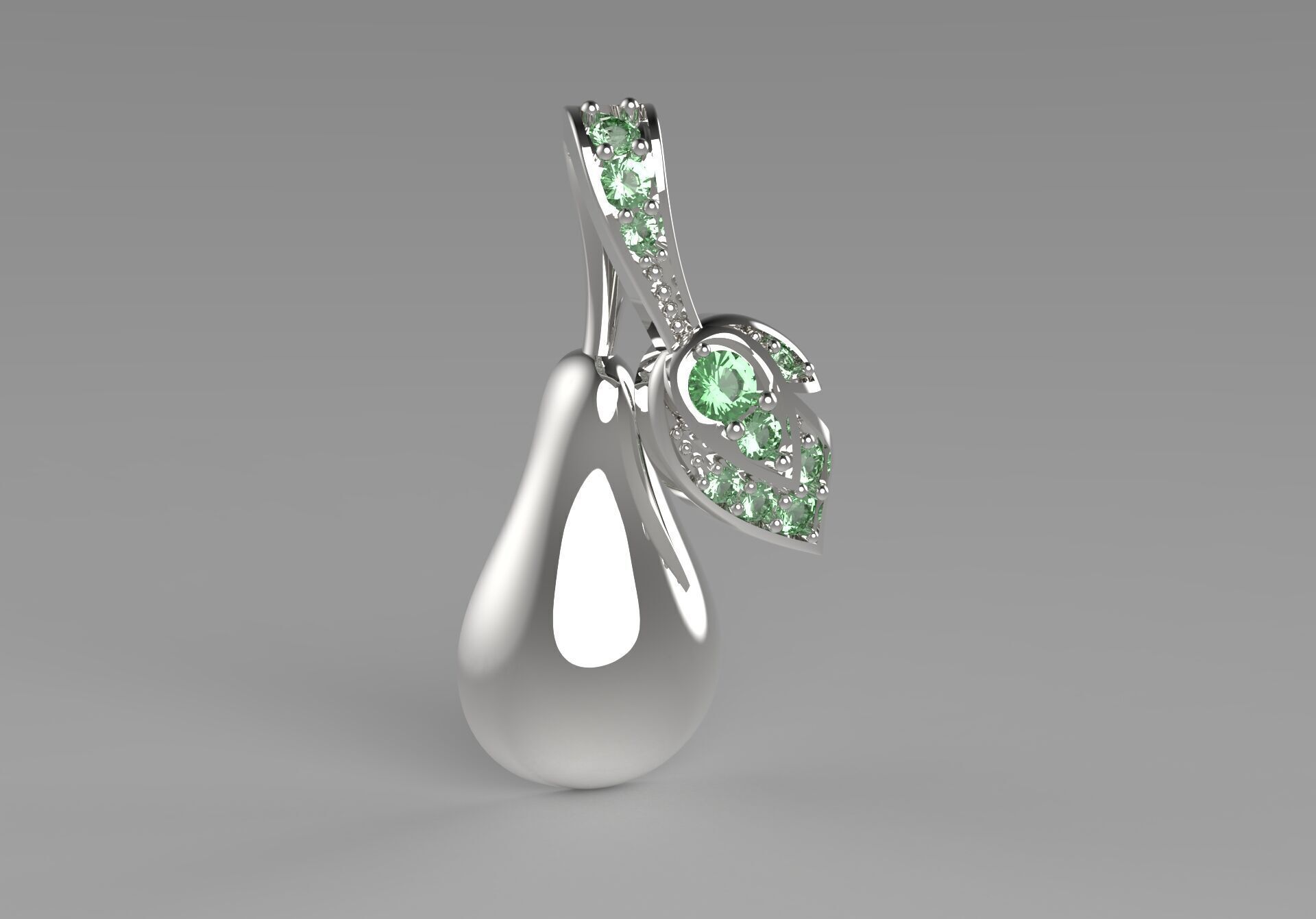 pear jewellery pendant jp0166 3D print model_21