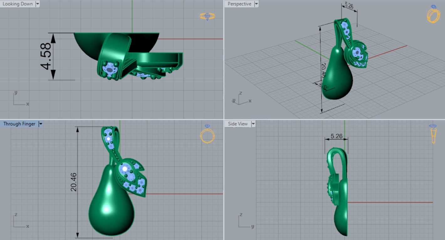 pear jewellery pendant jp0166 3D print model_4