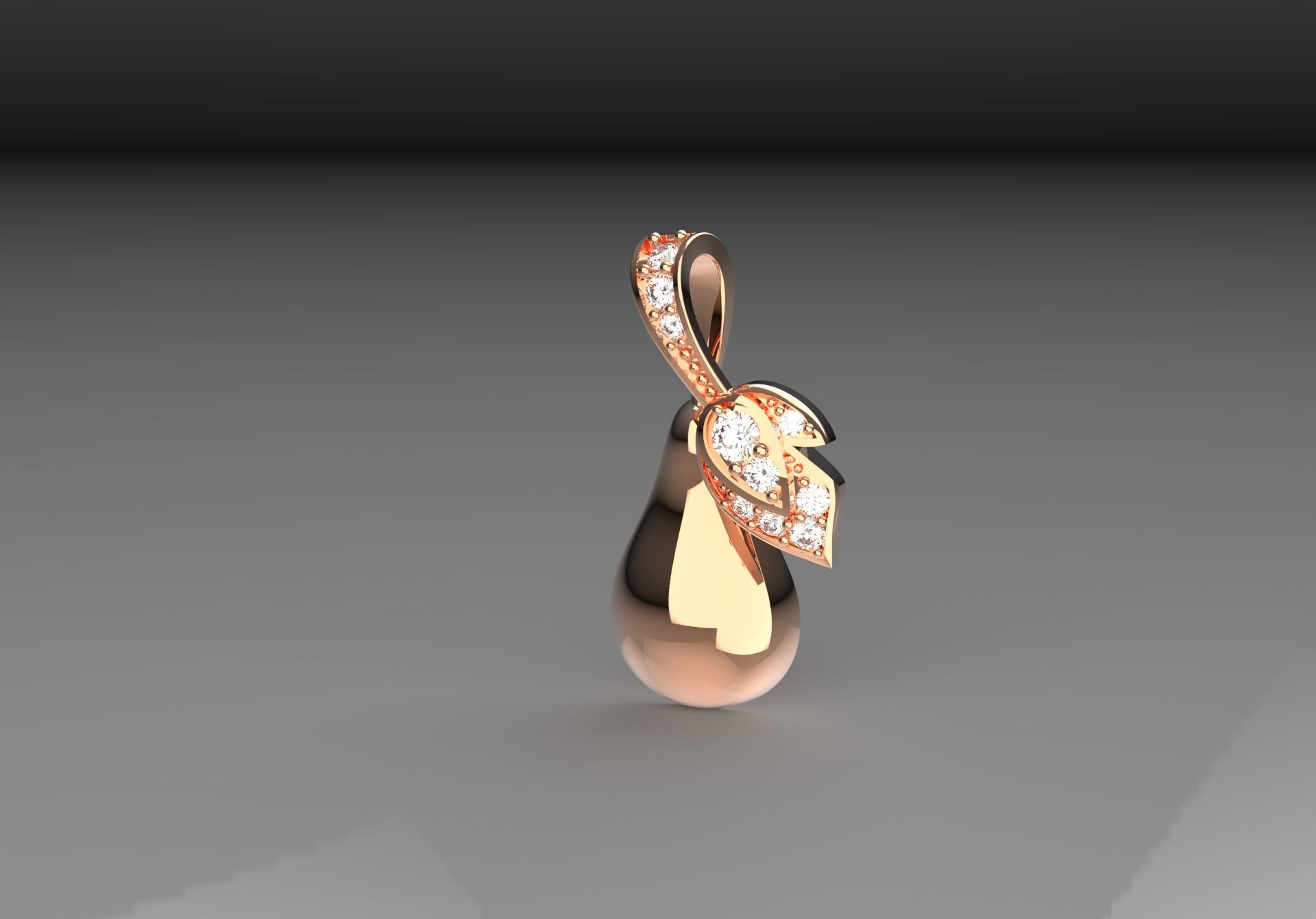 pear jewellery pendant jp0166 3D print model_11