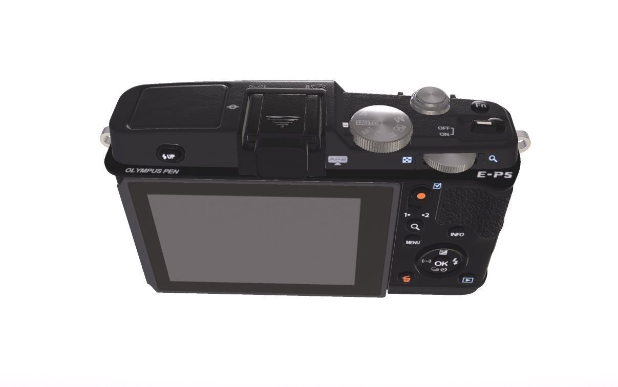 Olympus E P5 16 1MP Compact System Camera Low-poly 3D model_8