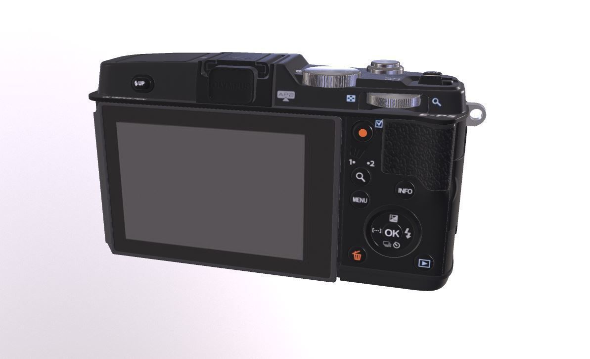 Olympus E P5 16 1MP Compact System Camera Low-poly 3D model_6