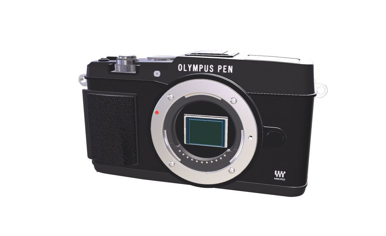 Olympus E P5 16 1MP Compact System Camera Low-poly 3D model_4
