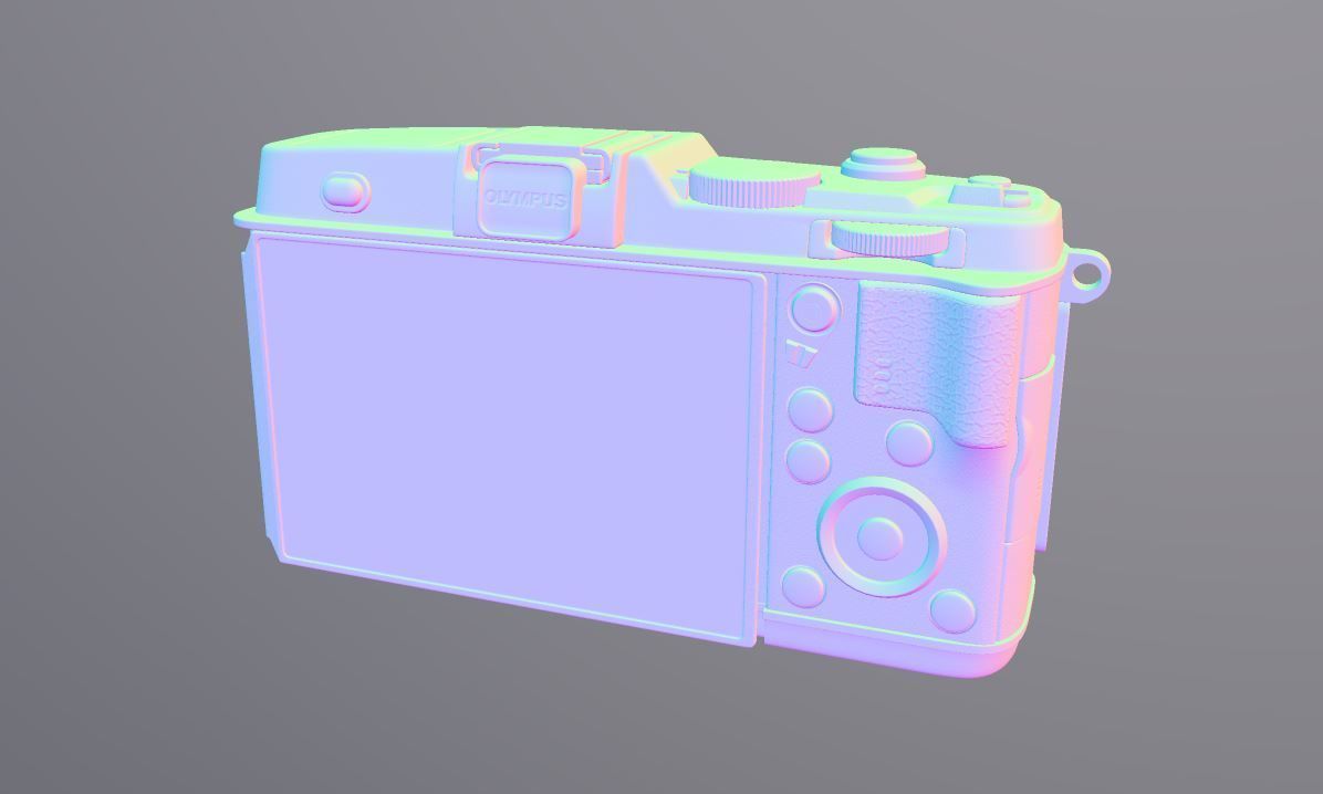 Olympus E P5 16 1MP Compact System Camera Low-poly 3D model_10
