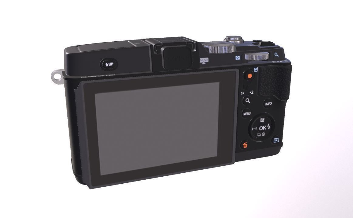 Olympus E P5 16 1MP Compact System Camera Low-poly 3D model_7